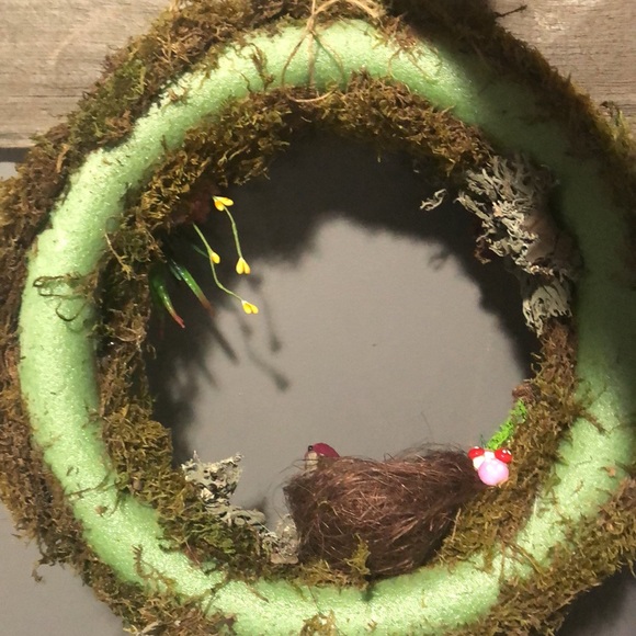 🍄NEW Spring/Summer Handmade Moss Bird, succulent Cottagecore Wreath🍄 - Picture 9 of 9